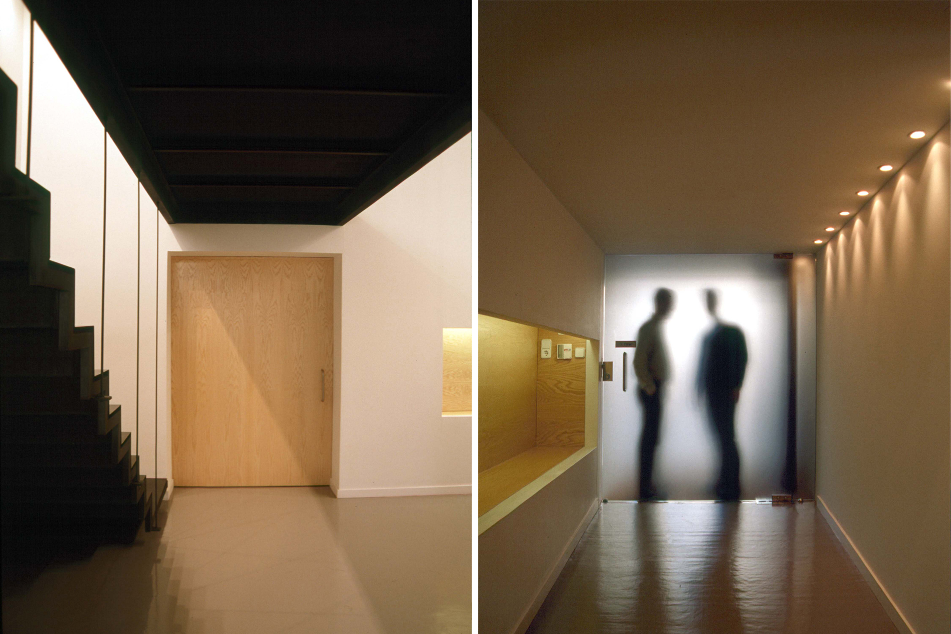 BY MoRE_Agencia publiciadad el laboratorio_composición dos fotografias_interior_escalera y puerta de acceso
